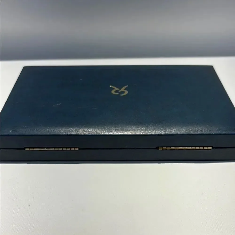 Blue large coin Display Case with Red White Blue Ribbon